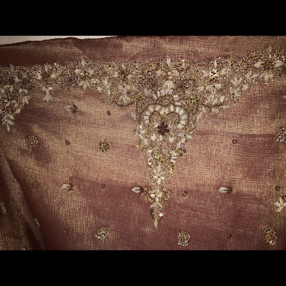 Red Gold Sari From Mumbai, India 🇮🇳 Like New! - Picture 7 of 7